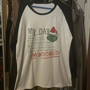 Womens Grinch Baseball Style Shirt Large